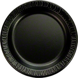 Plastic Plate 6" Black 8/125/CS   